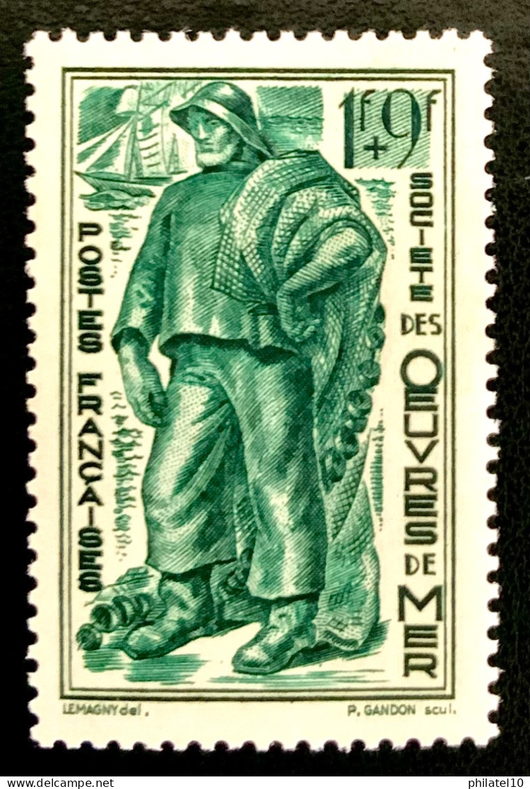 1941 FRANCE N 504 SOCIÉTÉ DES OEUVRES DE LA MER - NEUF** - Unused Stamps