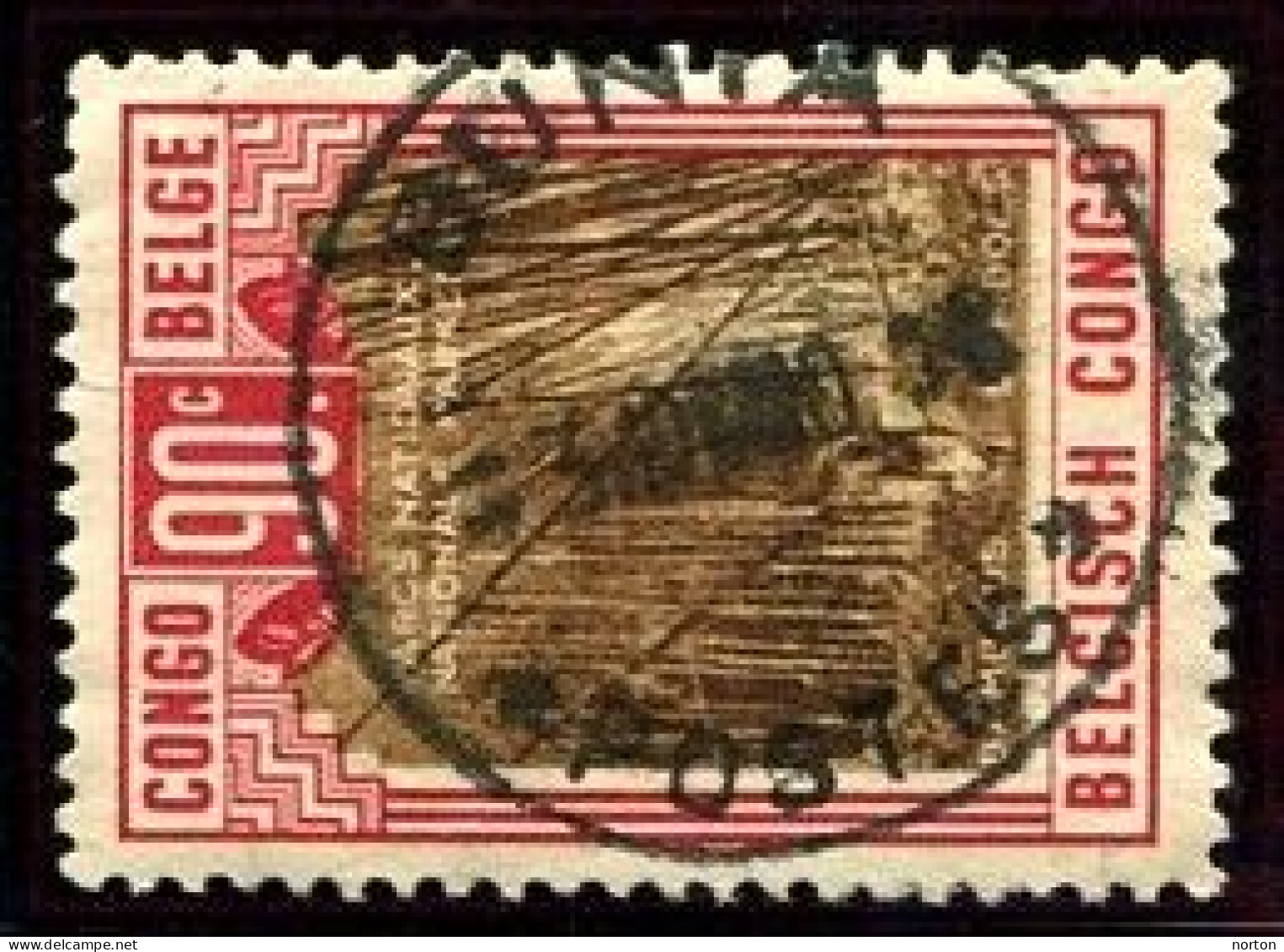 Congo Bunia Oblit. Keach 7A1-Dmyt/t Sur C.O.B. 198 Le 03/10/1940 - Usados