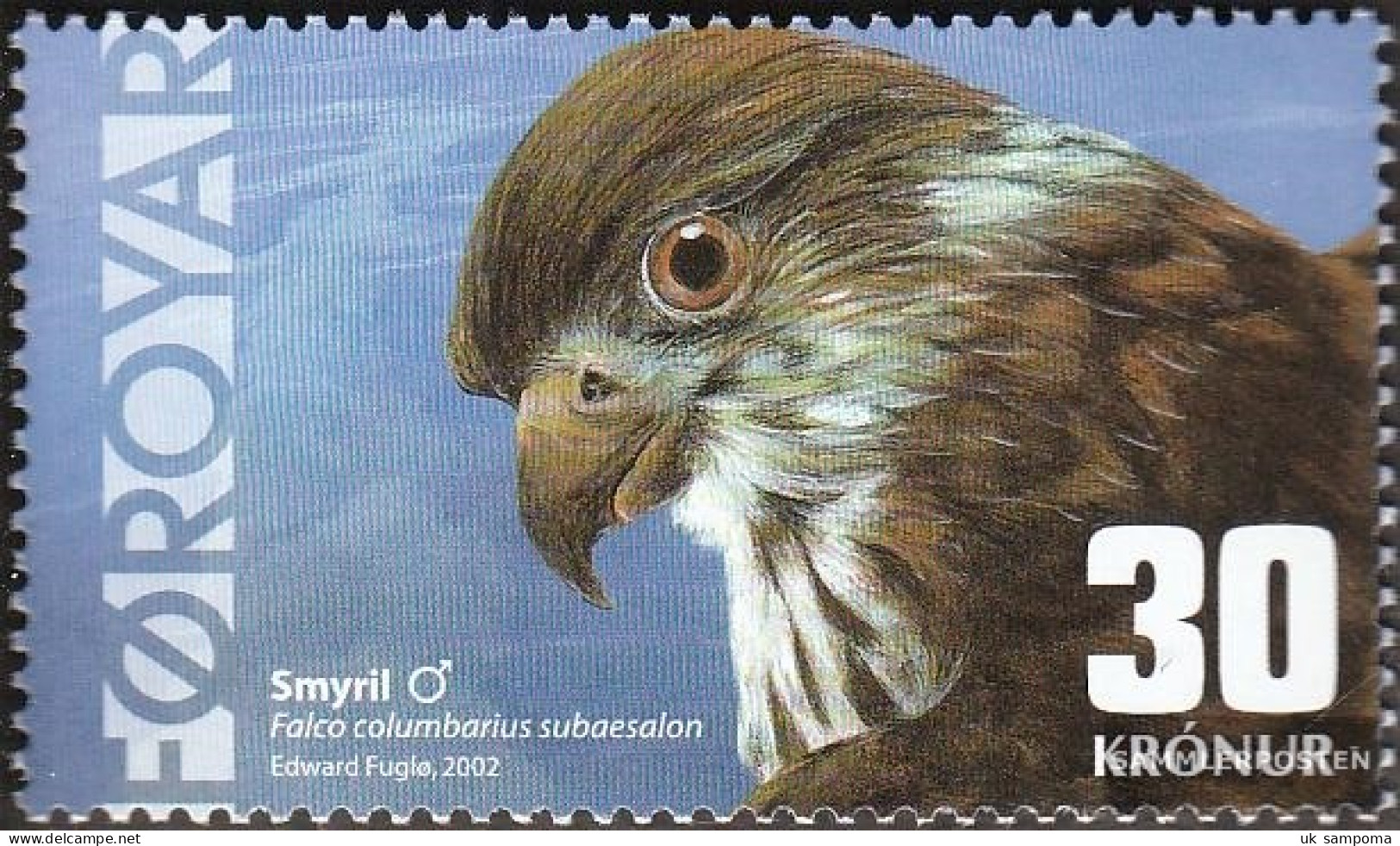 Denmark - Faroe Islands 435 (complete Issue) Unmounted Mint / Never Hinged 2002 Isländischer Merlin - Féroé (Iles)