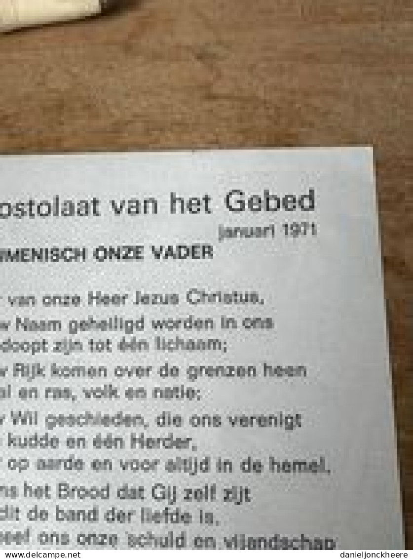 Eenheid Apostolaat Van Het Gebed 1971 Nijmegen - Images Religieuses