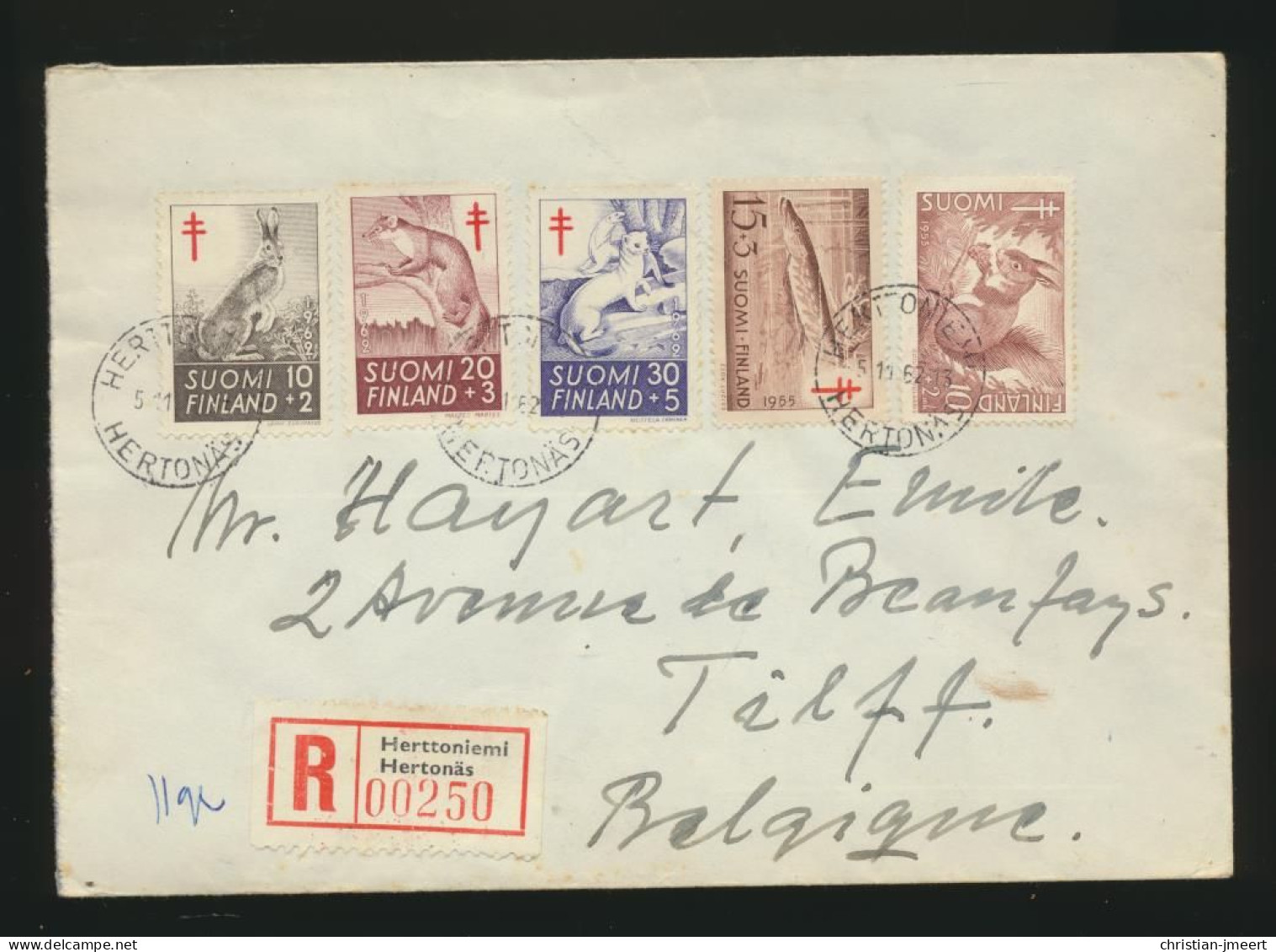 Lettre Pour Tilff Envoyé De Finlande - Storia Postale