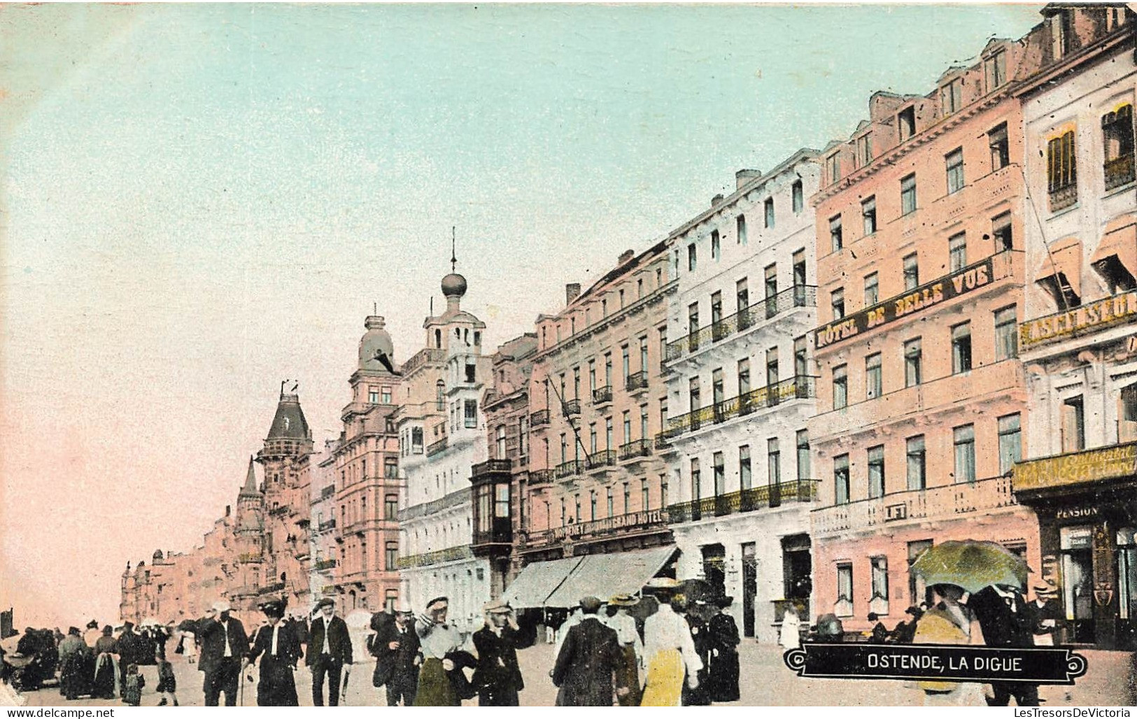 BELGIQUE - Ostende - La Digue - Animé - Carte Postale Ancienne - Oostende