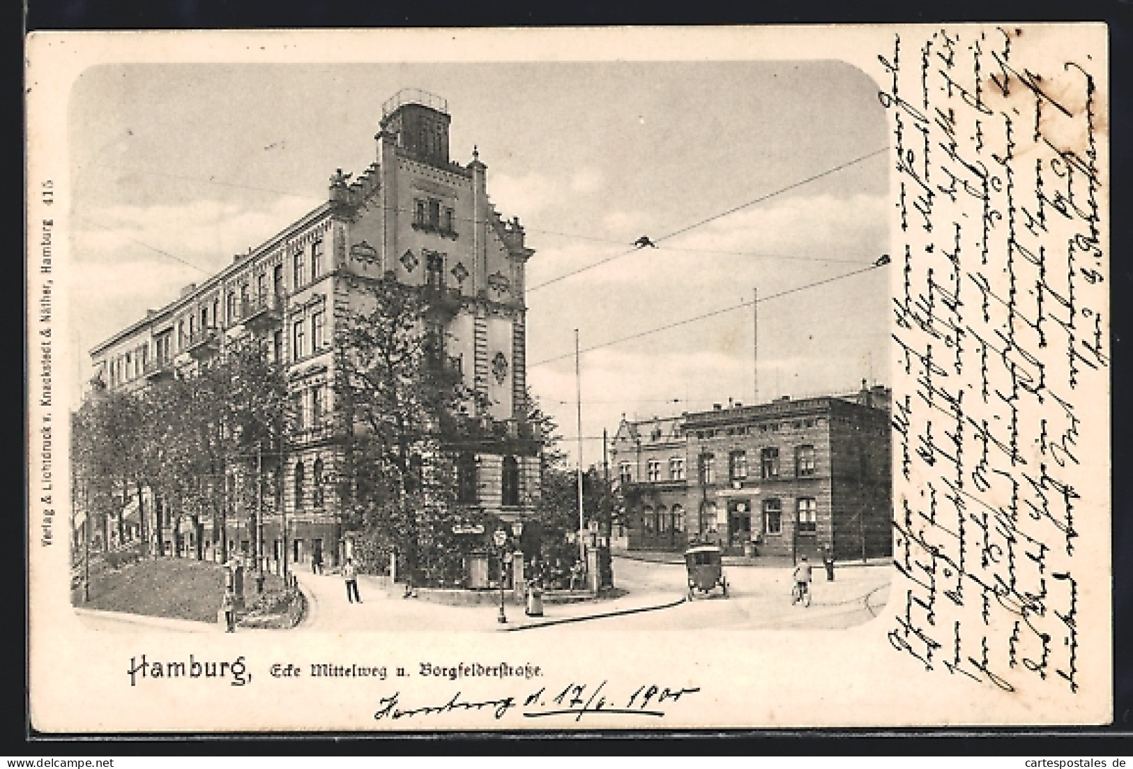 AK Hamburg, Ecke Mittelweg Und Borgfelderstrasse  - Mitte