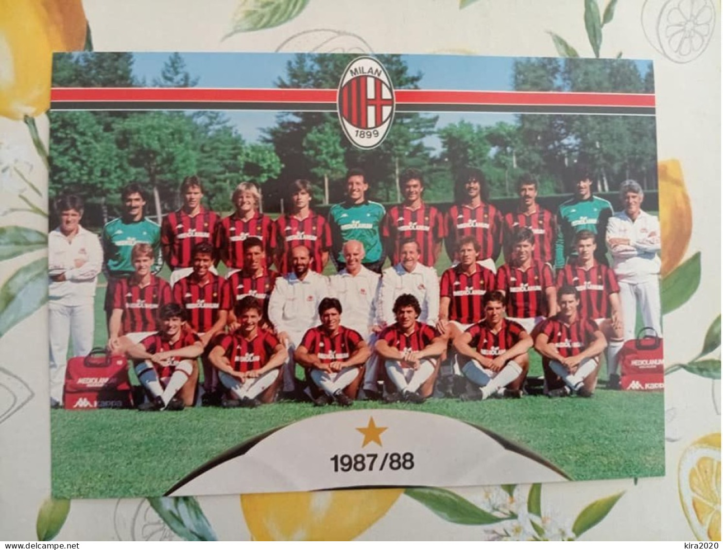 GRANDE FOTO  SQUADRA MILAN 1987-88   17X24 - Zonder Classificatie