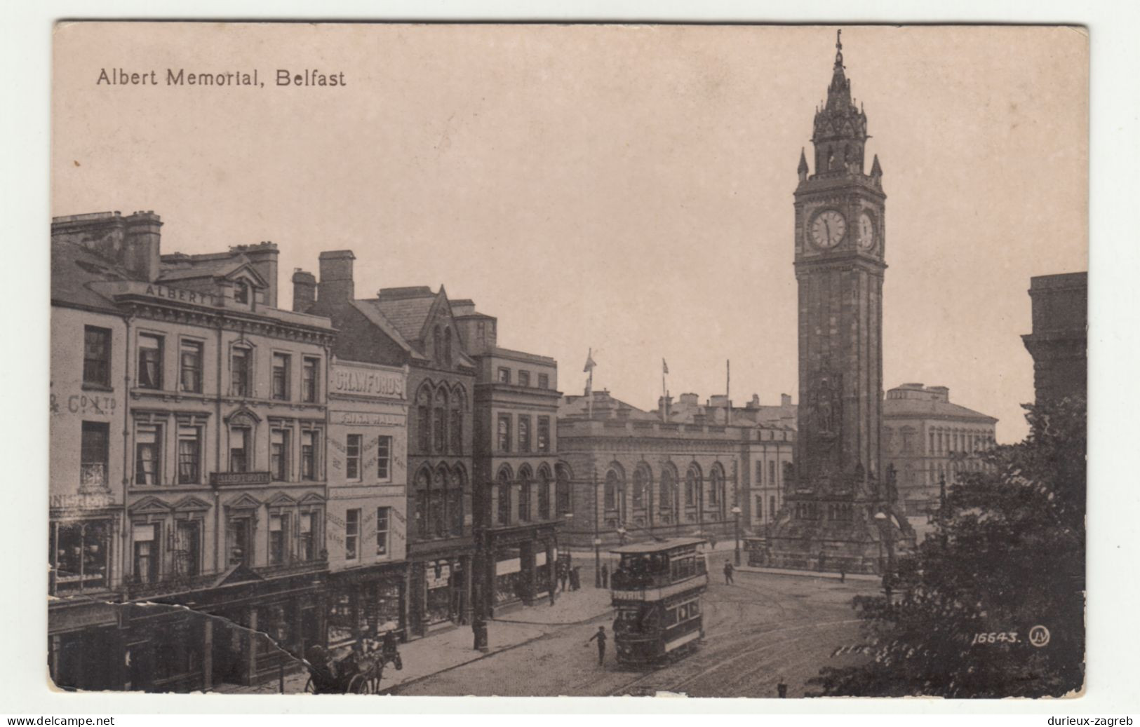 Albert Memorial, Belfast Old Postcard Not Posted B240503 - Belfast