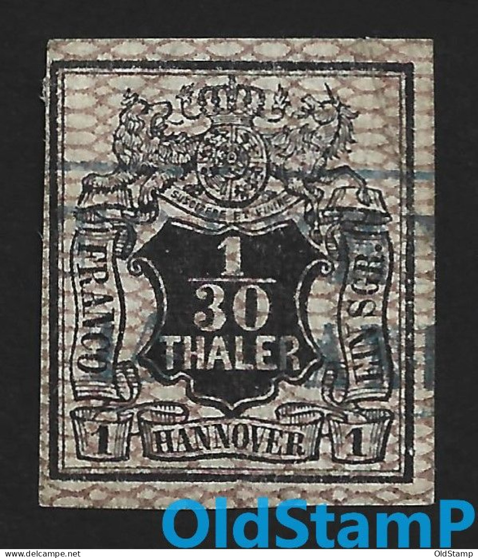 HANNOVER 1856 Mi.# 10 1/30Th / 1Sgr Gestempelt / Allemagne Alemania Altdeutschland Old Germany States - Hanover