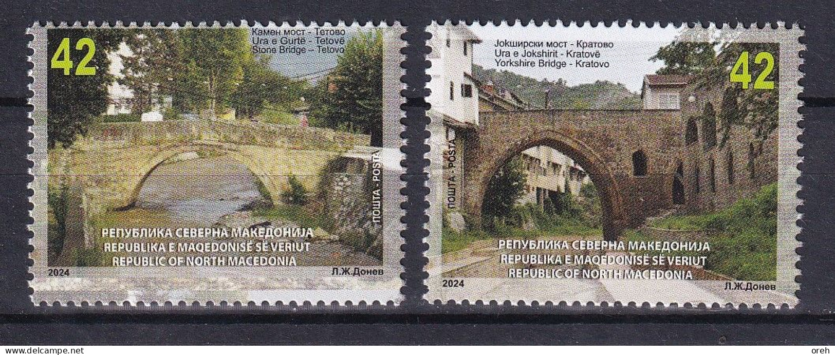 MACEDONIA NORTH 2024,BRIDGES,TETOVO ,KRATOVO,MNH - North Macedonia