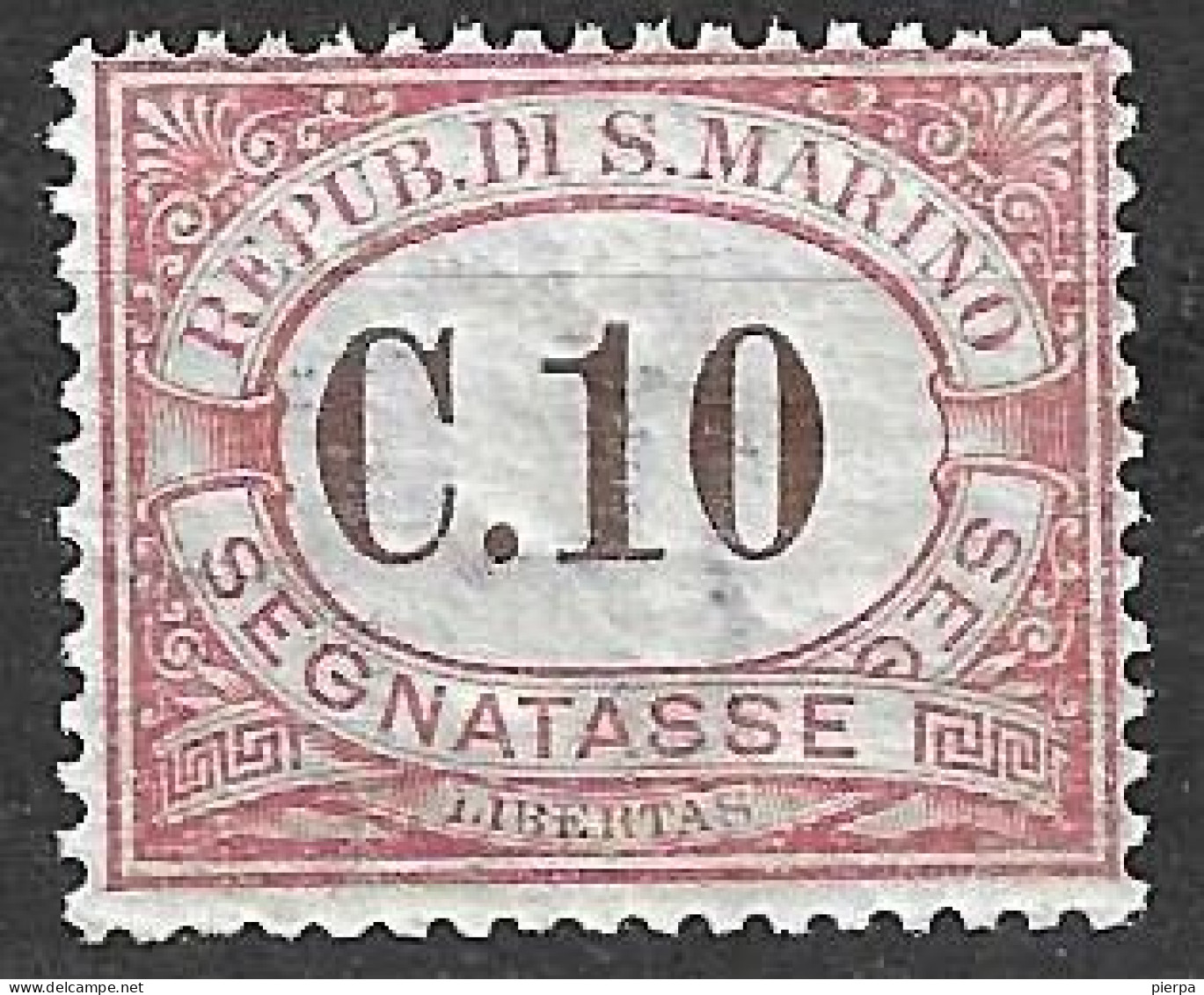 SAN MARINO -1924 - SEGNATASSE - C.10 - NUOVO MNH** ( YVERT TX 11 - MICHEL PD 11 - SS  SG 11) - Portomarken