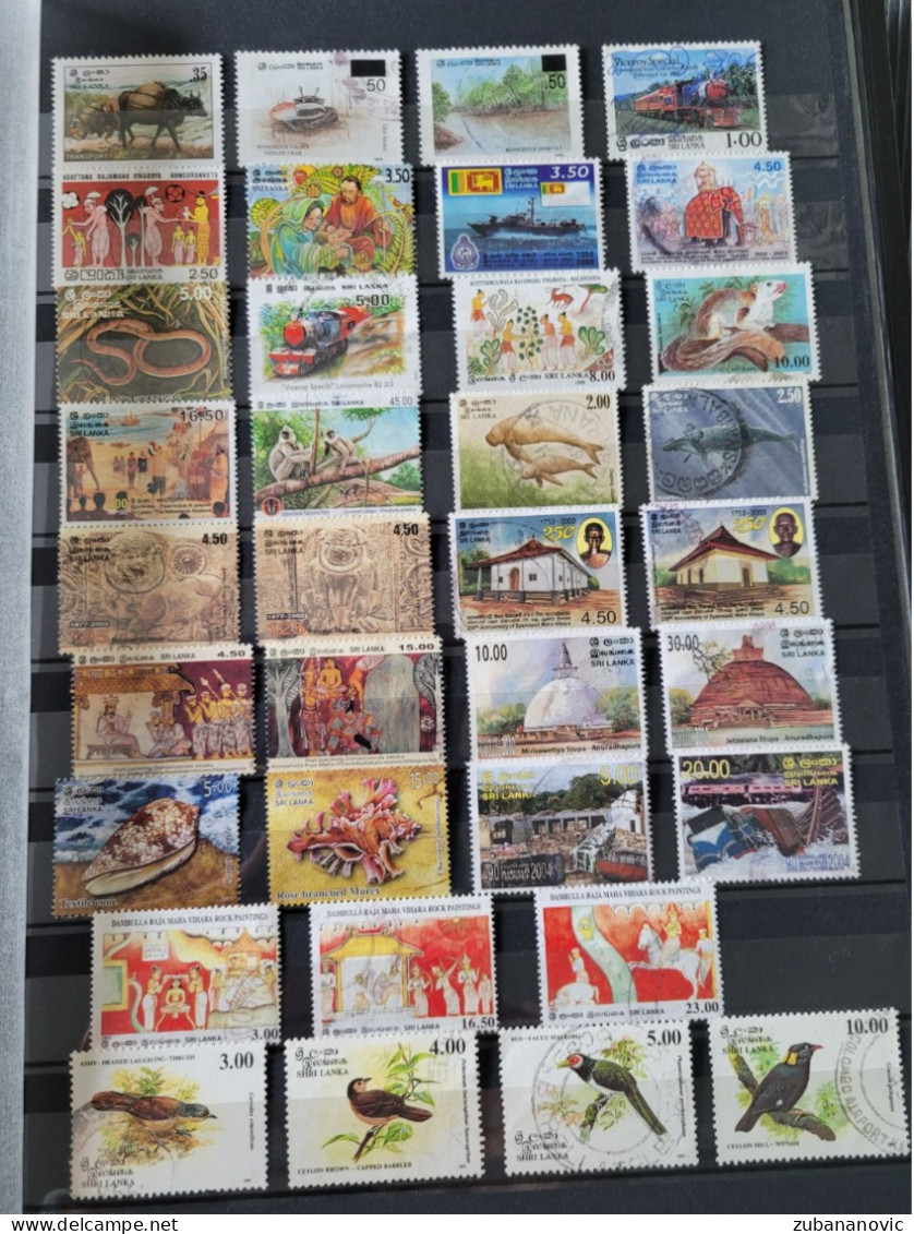 Sri Lanka 170 Stamps - Sammlungen (ohne Album)