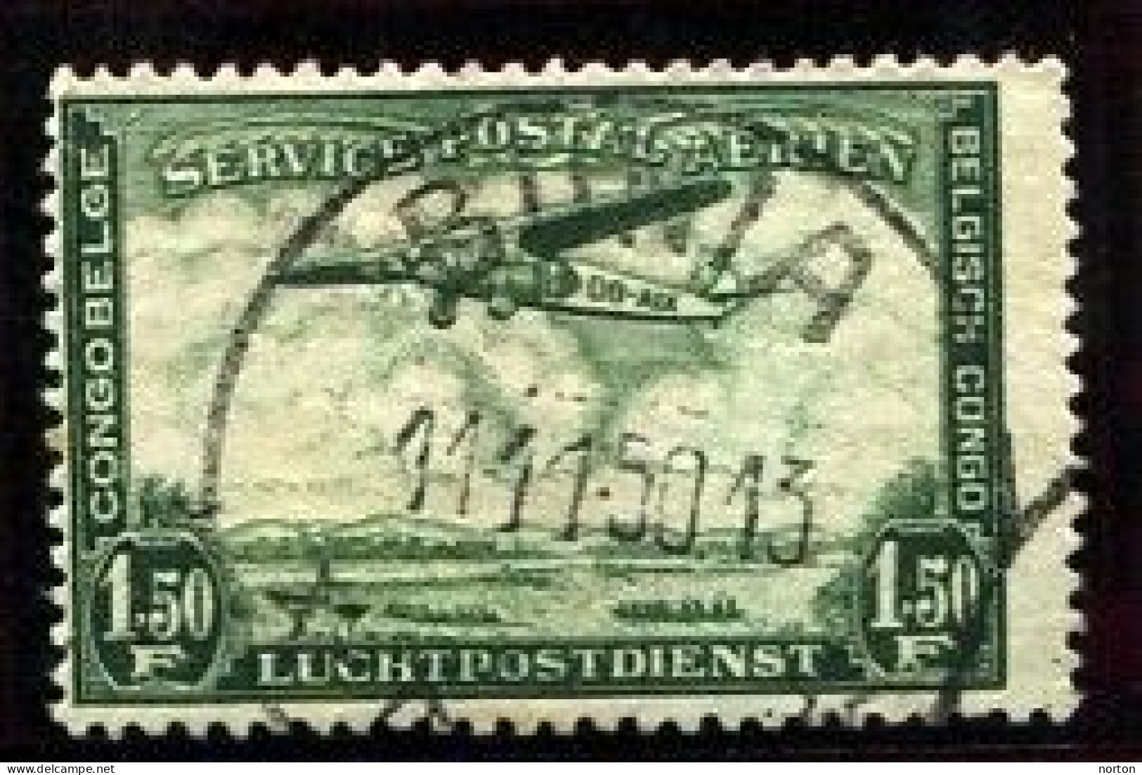 Congo Bunia Oblit. Keach 8A3 Sur C.O.B. PA9 Le 11/11/1950 - Used Stamps