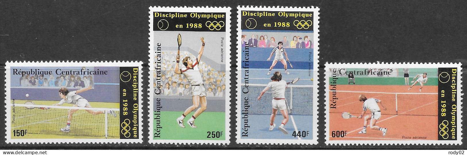 CENTRAFRIQUE - TENNIS - DISCIPLINE OLYMPIQUE - PA 353 A 356 - NEUF** MNH - Tennis