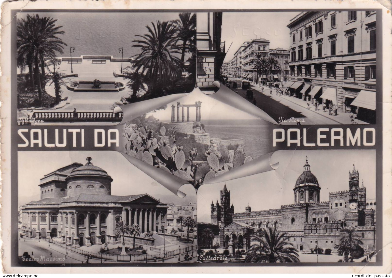 Cartolina Palermo - Saluti Con Vedutine - Palermo