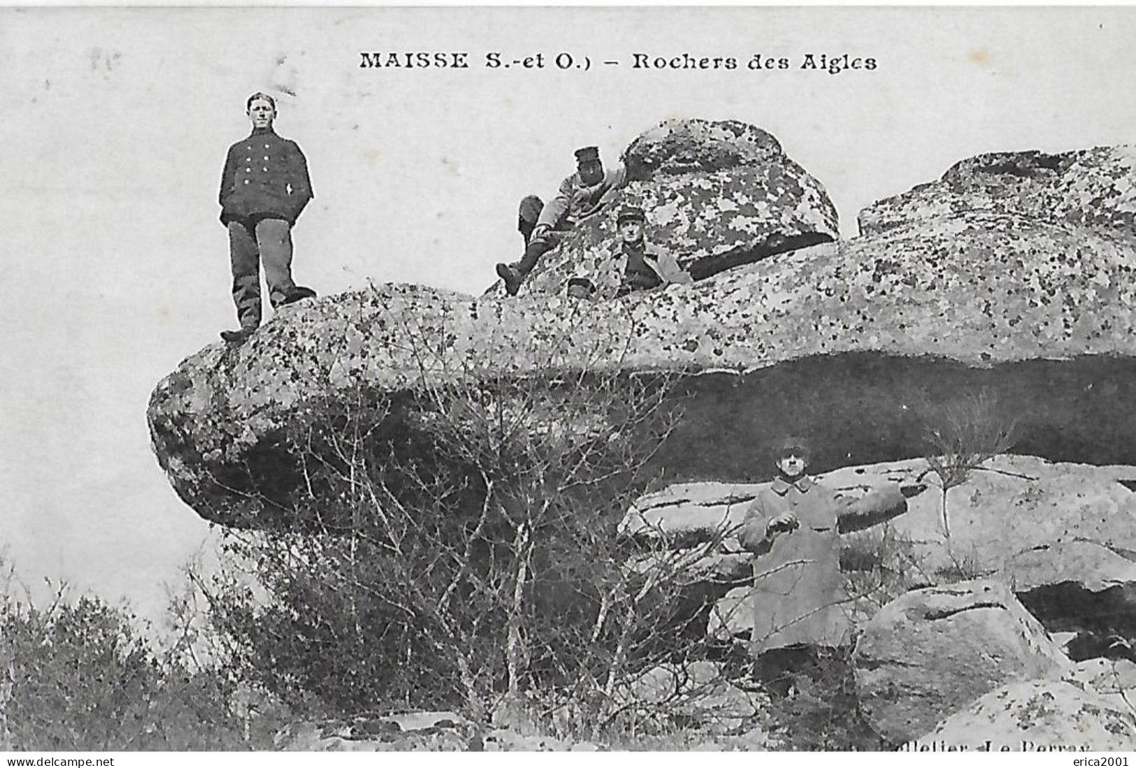 Autres & Non Classés. Maisse. Des Militaires Sur Les Rochers Des Aigles. - Sonstige & Ohne Zuordnung