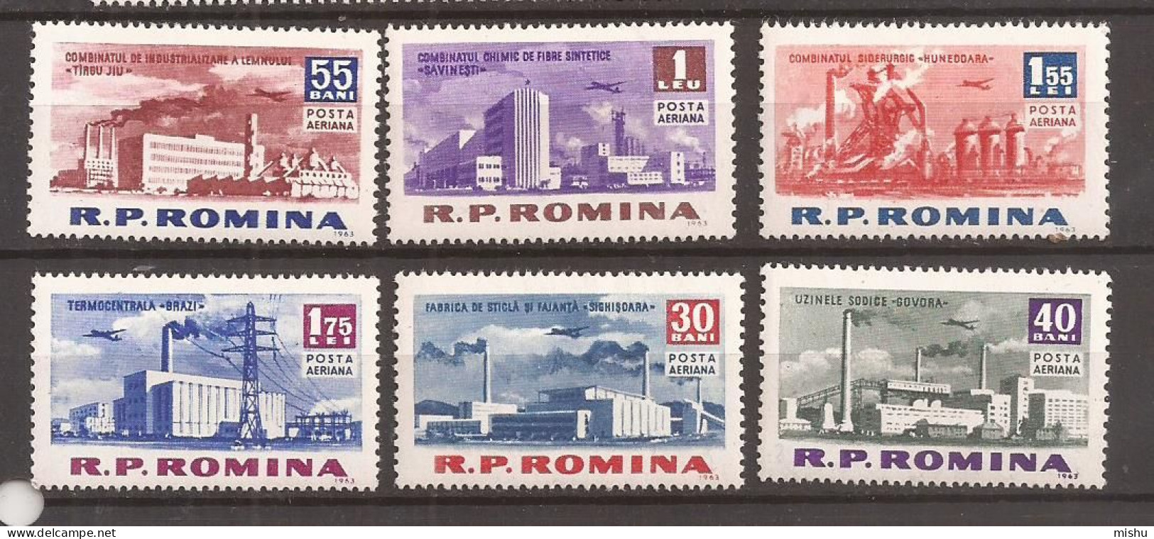 LP 558 Romania -1963- CONSTRUCTII ALE SOCIALISMULUI IN R.P.R. SERIE, Nestampilat - Altri & Non Classificati