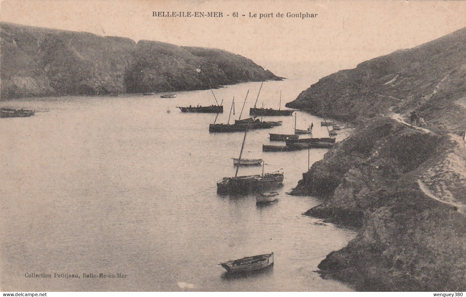 56 BELLE-ILE-en-MER   Le Port  De Goulphar ...avec La Flotille De Bateaux     TB PLAN Env. 1910.  PAS COURANT - Belle Ile En Mer