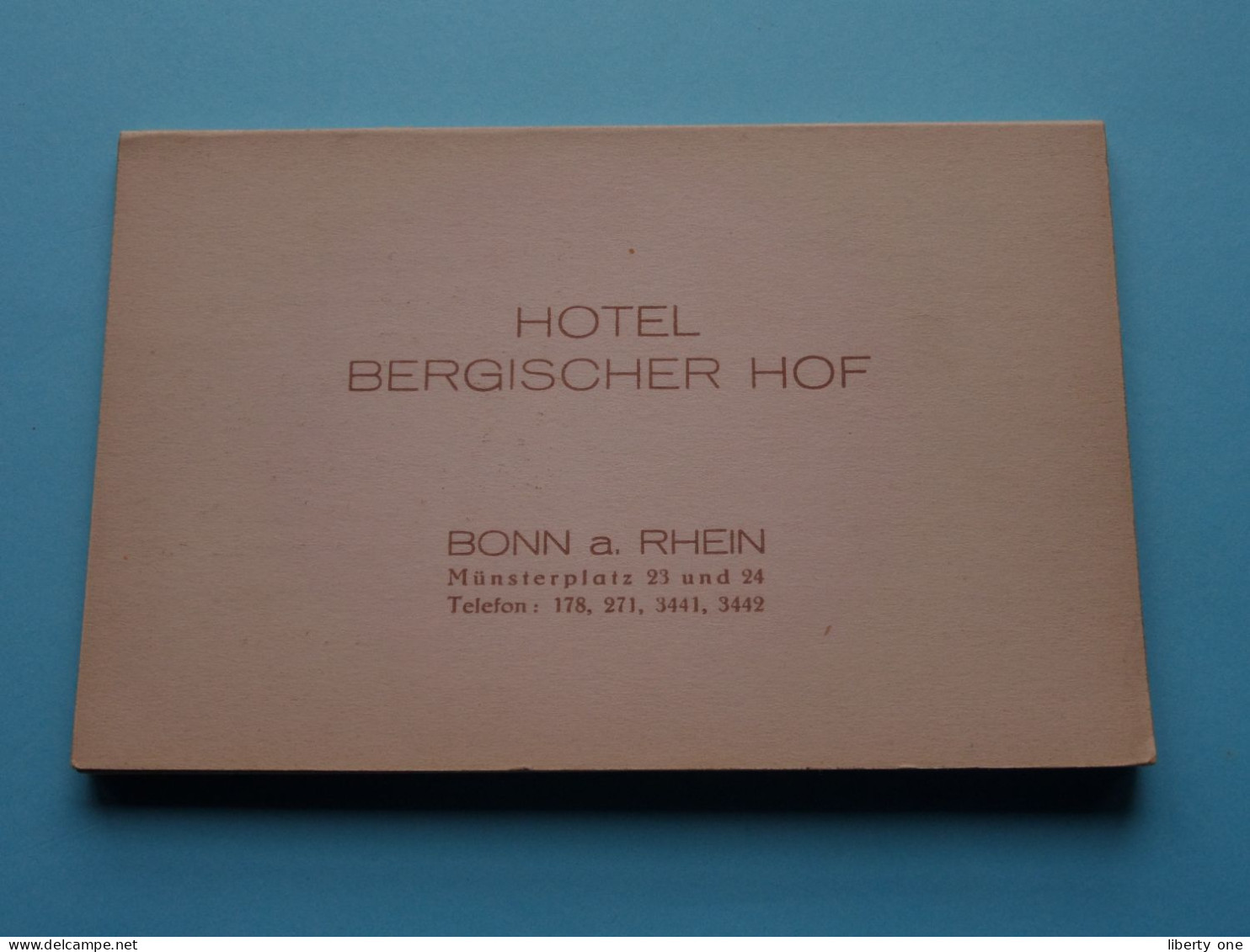Hotel BERGISCHER HOF > Bonn A. Rhein ( Carnet > 10 Karten / Edit. Alex Keller Tél 7020 ) Anno 19?? ( Sehen Sie SCANS ) ! - Bonn