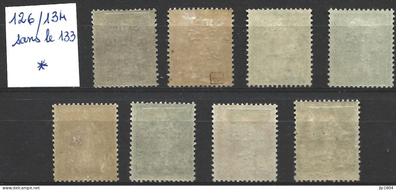 SYRIE YT Série N° 126 /134* Sans Le 133 Avec Charnière Série Types Blanc Et Semeuse - Unused Stamps