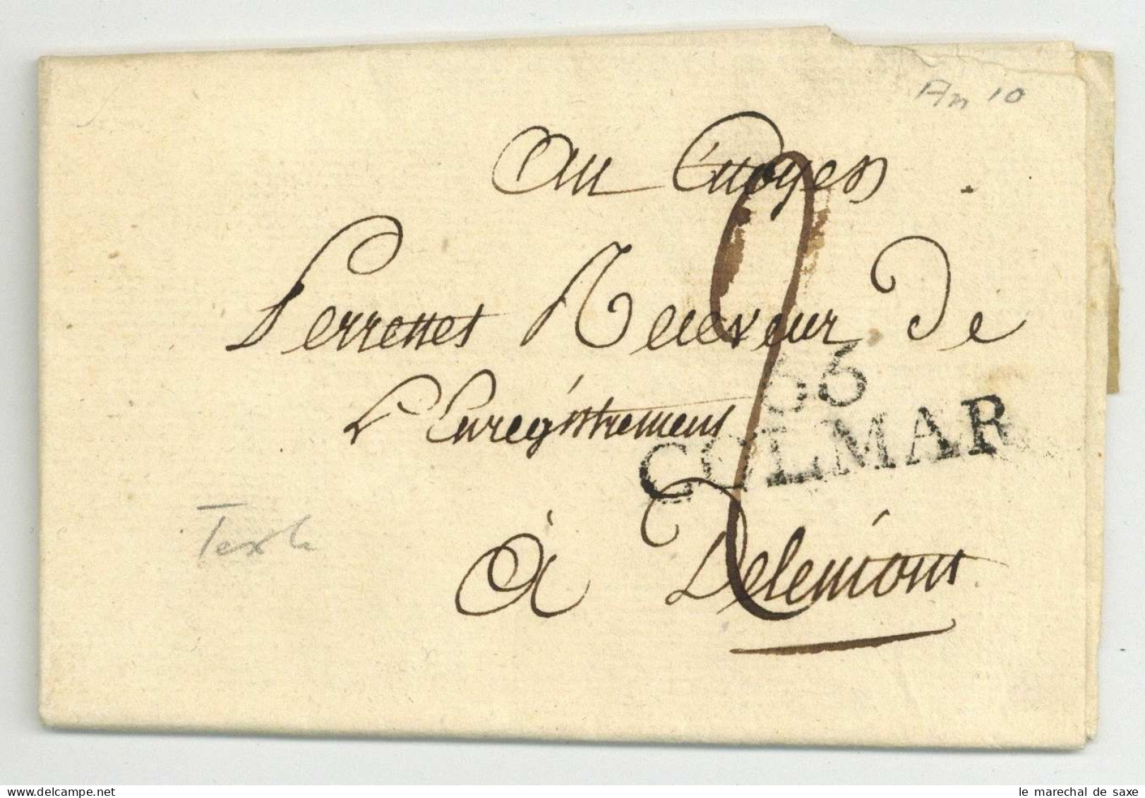 Colmar Pour Delemont Suisse 1802 - 1792-1815: Départements Conquis