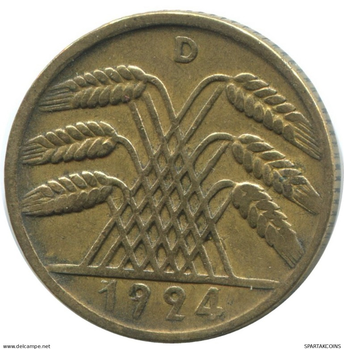 10 RENTENPFENNIG 1924 D ALLEMAGNE Pièce GERMANY #AE353.F.A - 10 Rentenpfennig & 10 Reichspfennig