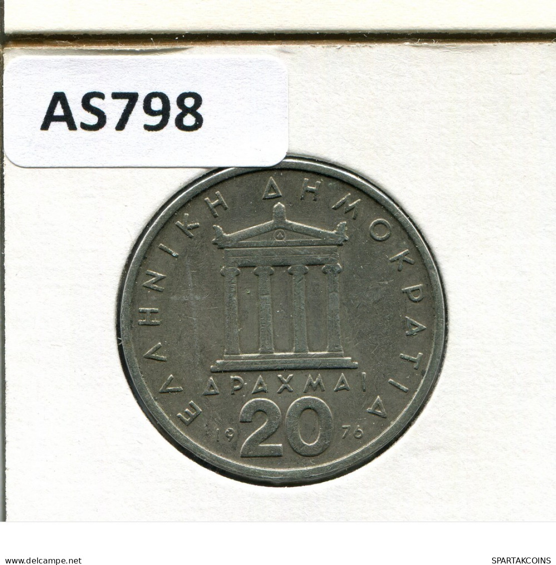 20 DRACHMES 1976 GRIECHENLAND GREECE Münze #AS798.D.A - Griechenland