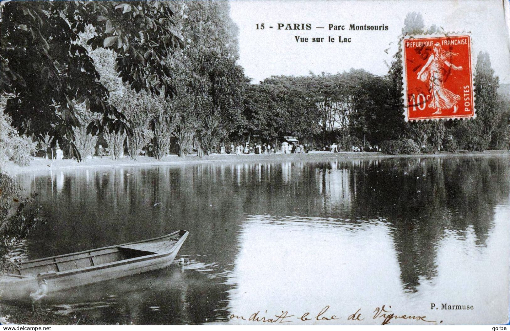 *CPA - 75 - PARIS - Le Parc Montsouris - Vue Sur Le Lac - Barque - Parks, Gärten