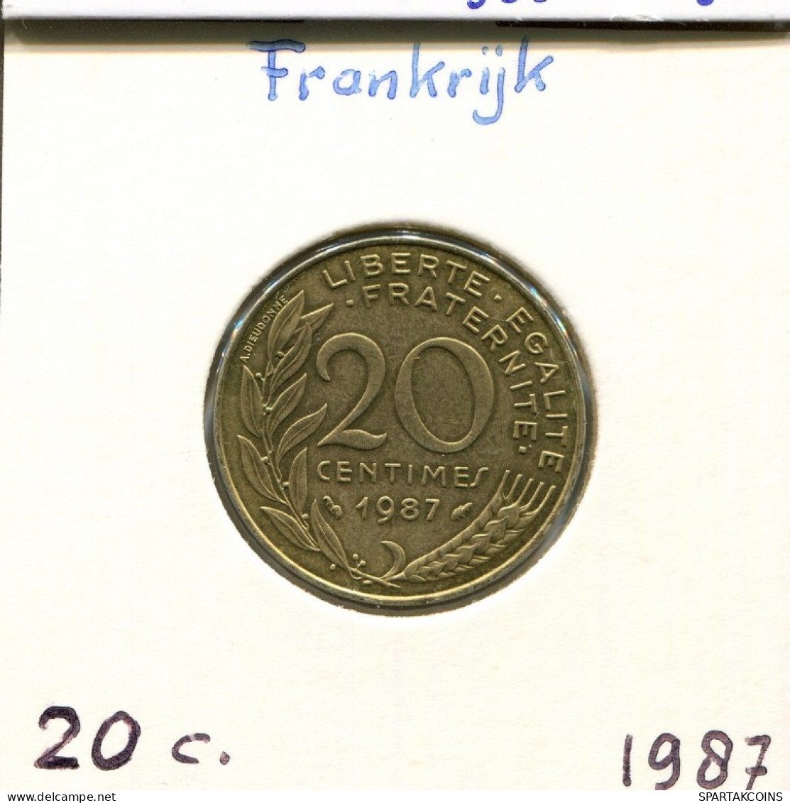 20 CENTIMES 1987 FRANCIA FRANCE Moneda #AM183.E.A - 20 Centimes