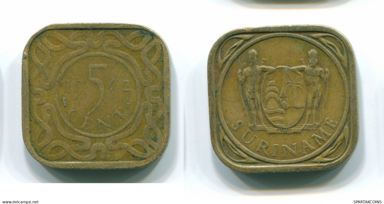 5 CENTS 1962 SURINAM NIEDERLANDE Nickel-Brass Koloniale Münze #S12658.D.A - Surinam 1975 - ...