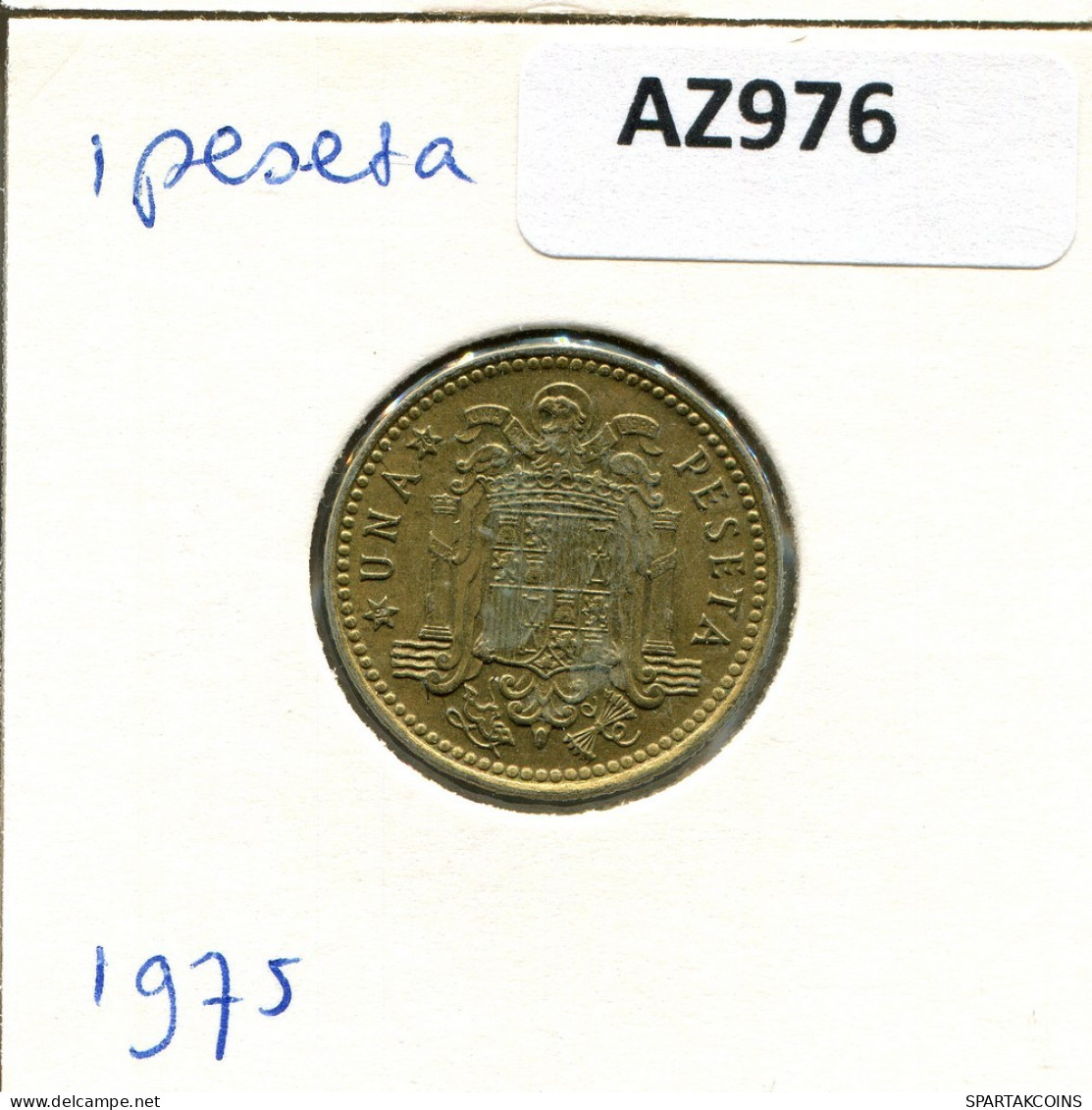 1 PESETA 1975 SPANIEN SPAIN Münze #AZ976.D.A - 1 Peseta