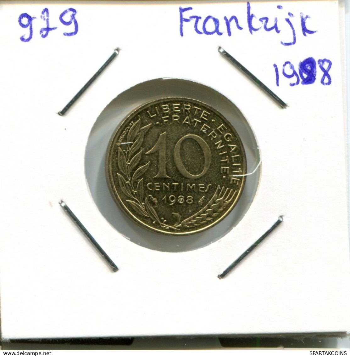 10 CENTIMES 1988 FRANCIA FRANCE Moneda #AN146.E.A - 10 Centimes