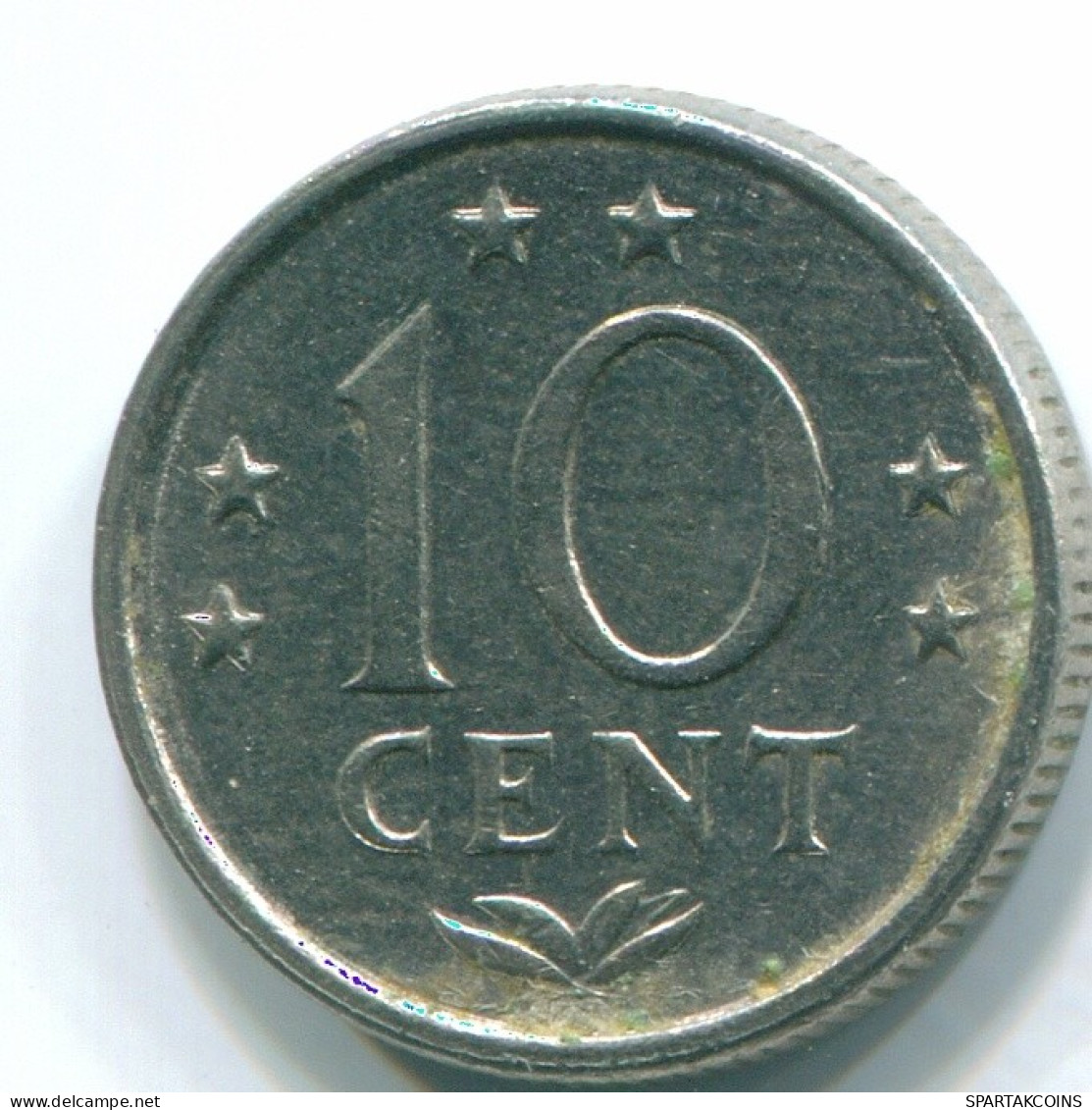 10 CENTS 1978 ANTILLAS NEERLANDESAS Nickel Colonial Moneda #S13575.E.A - Antilles Néerlandaises