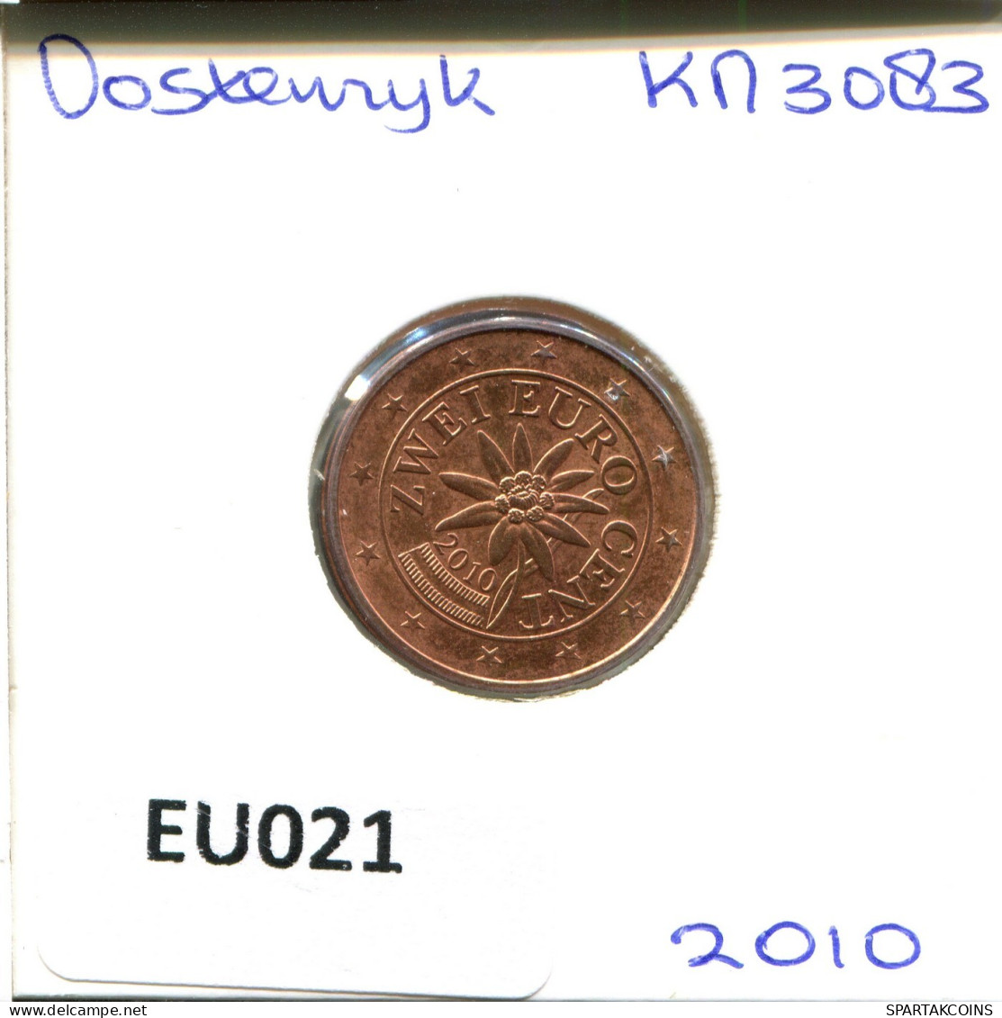 2 EURO CENTS 2010 AUTRICHE AUSTRIA Pièce #EU021.F.A - Autriche