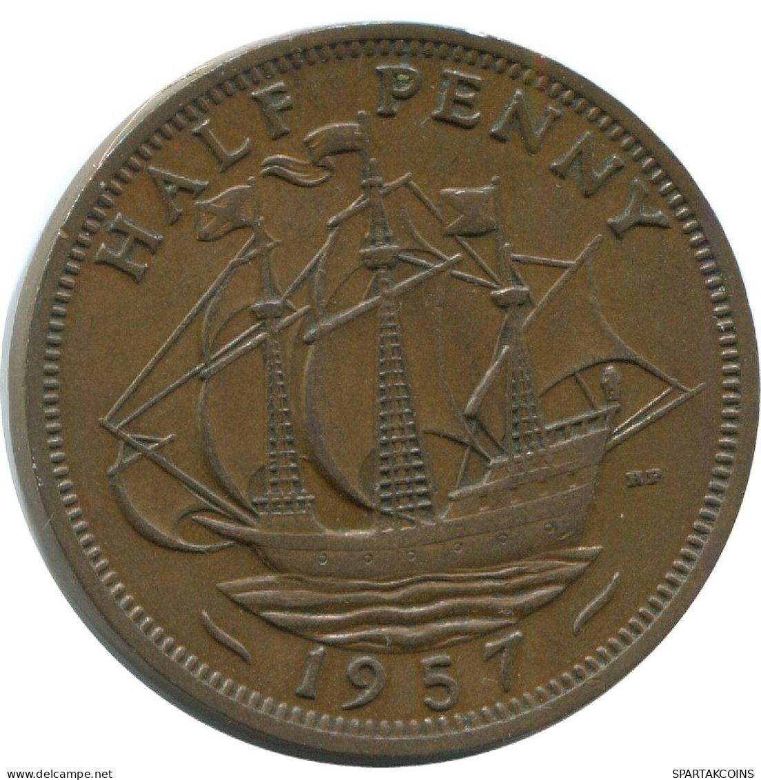HALF PENNY 1957 UK GRANDE-BRETAGNE GREAT BRITAIN Pièce #AG832.1.F.A - C. 1/2 Penny
