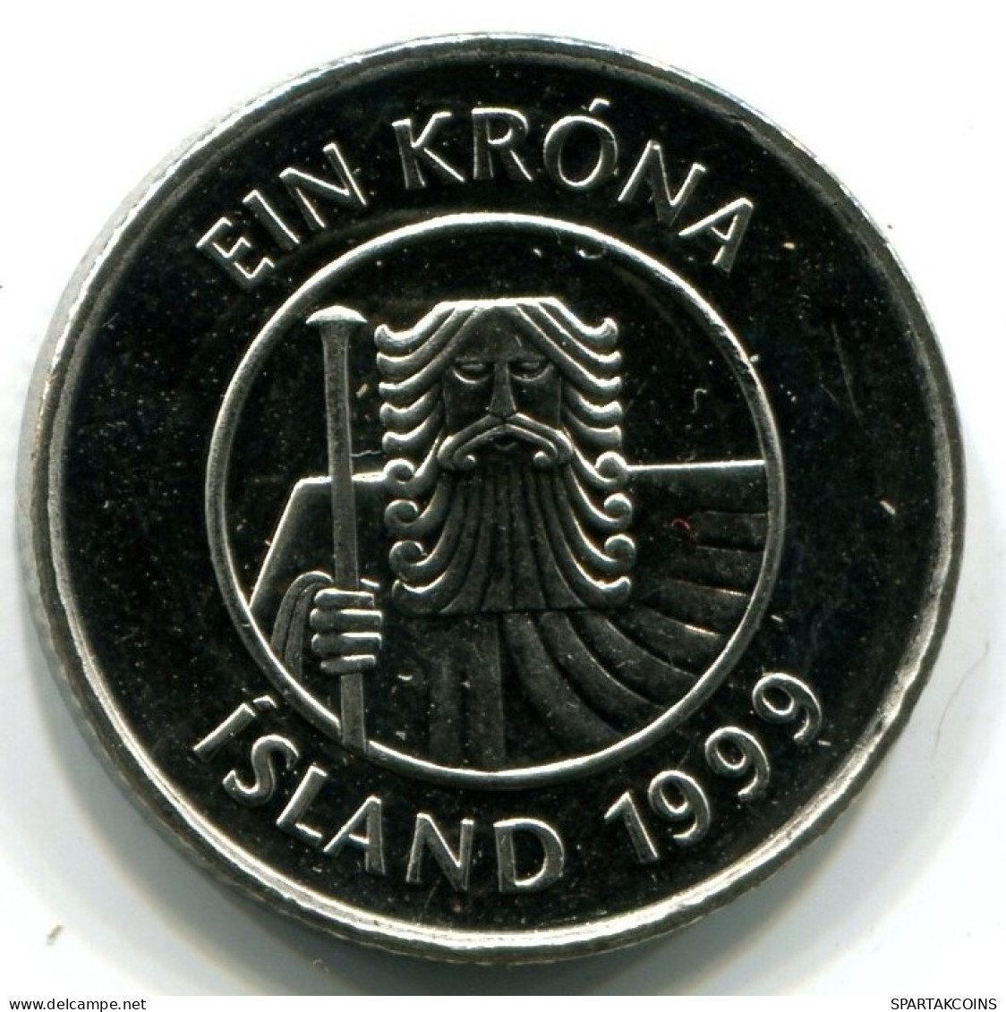 1 KRONA 1999 ISLANDE ICELAND UNC Fish Pièce #W11371.F.A - IJsland
