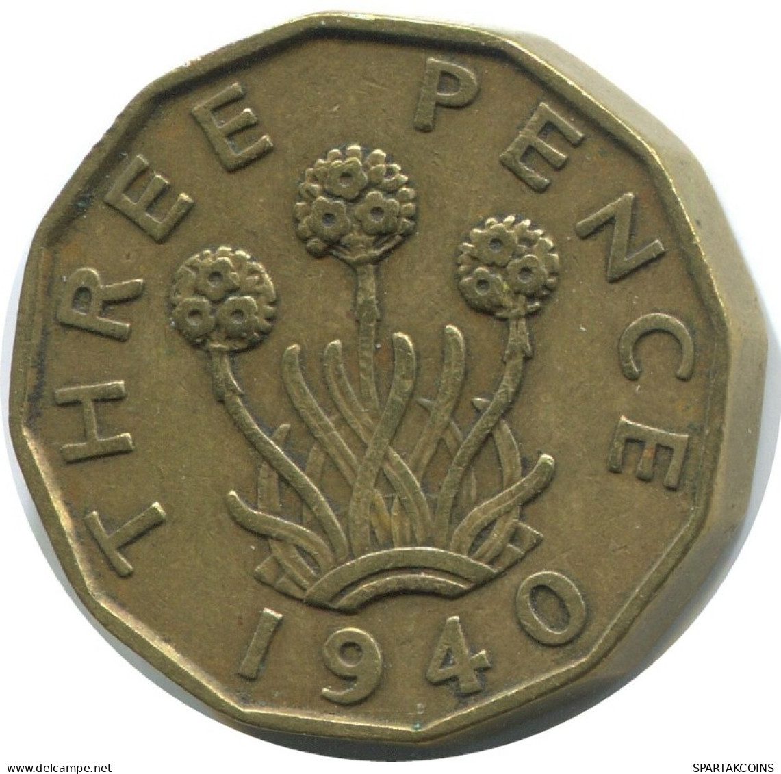 THREEPENCE 1940 UK GBAN BRETAÑA GREAT BRITAIN PLATA Moneda #AG917.1.E.A - F. 3 Pence