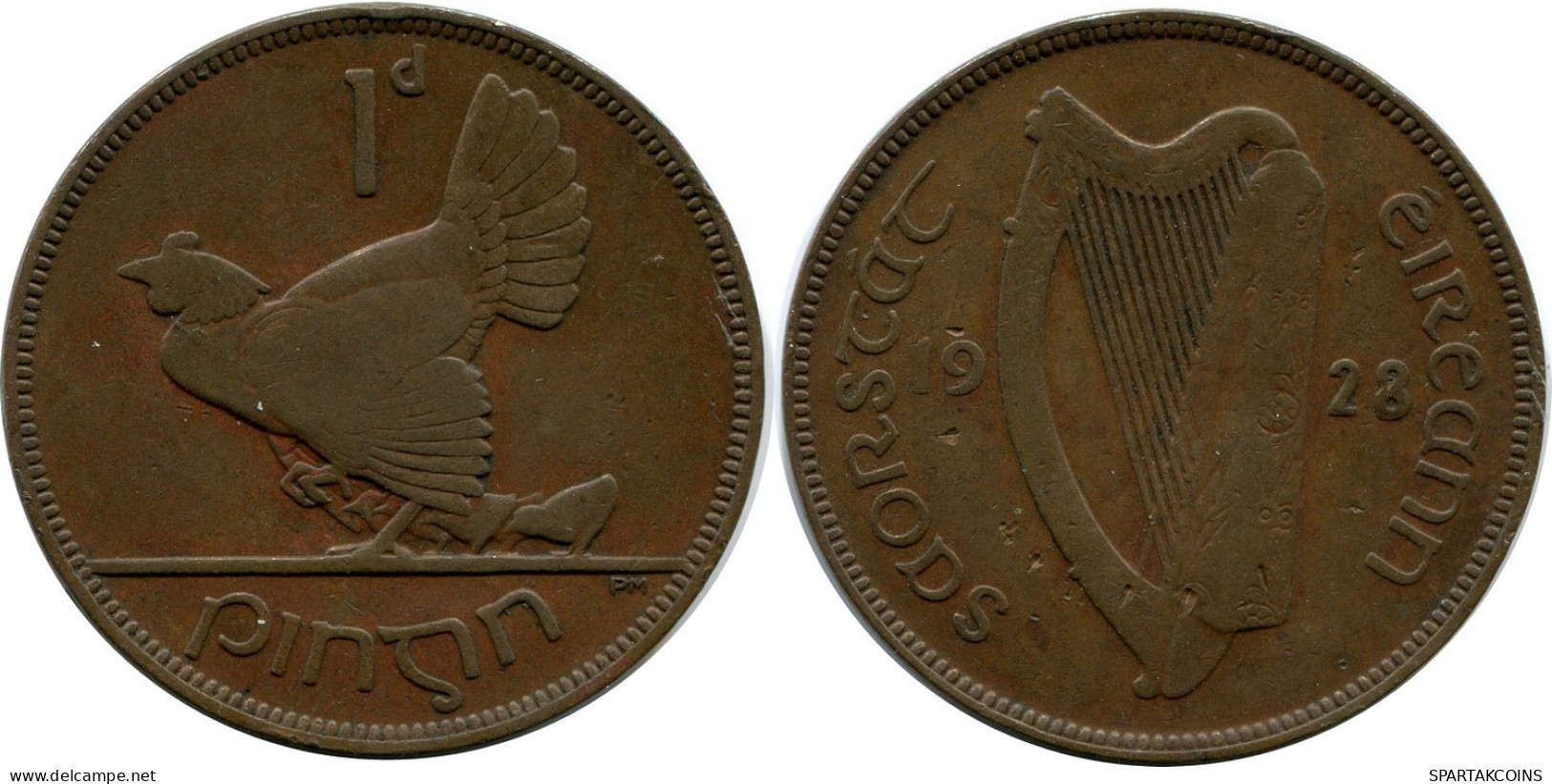 1 PENNY 1928 IRLANDE IRELAND Pièce #AY270.2.F.A - Irlande