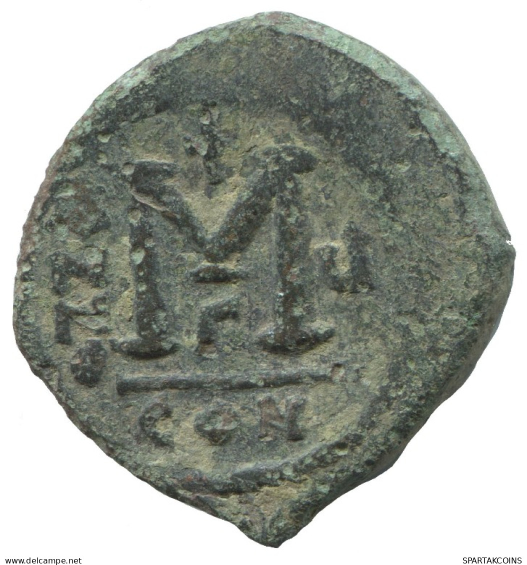 FLAVIUS JUSTINUS II FOLLIS Auténtico Antiguo BYZANTINE Moneda 10g/30m #AA519.19.E.A - Byzantine