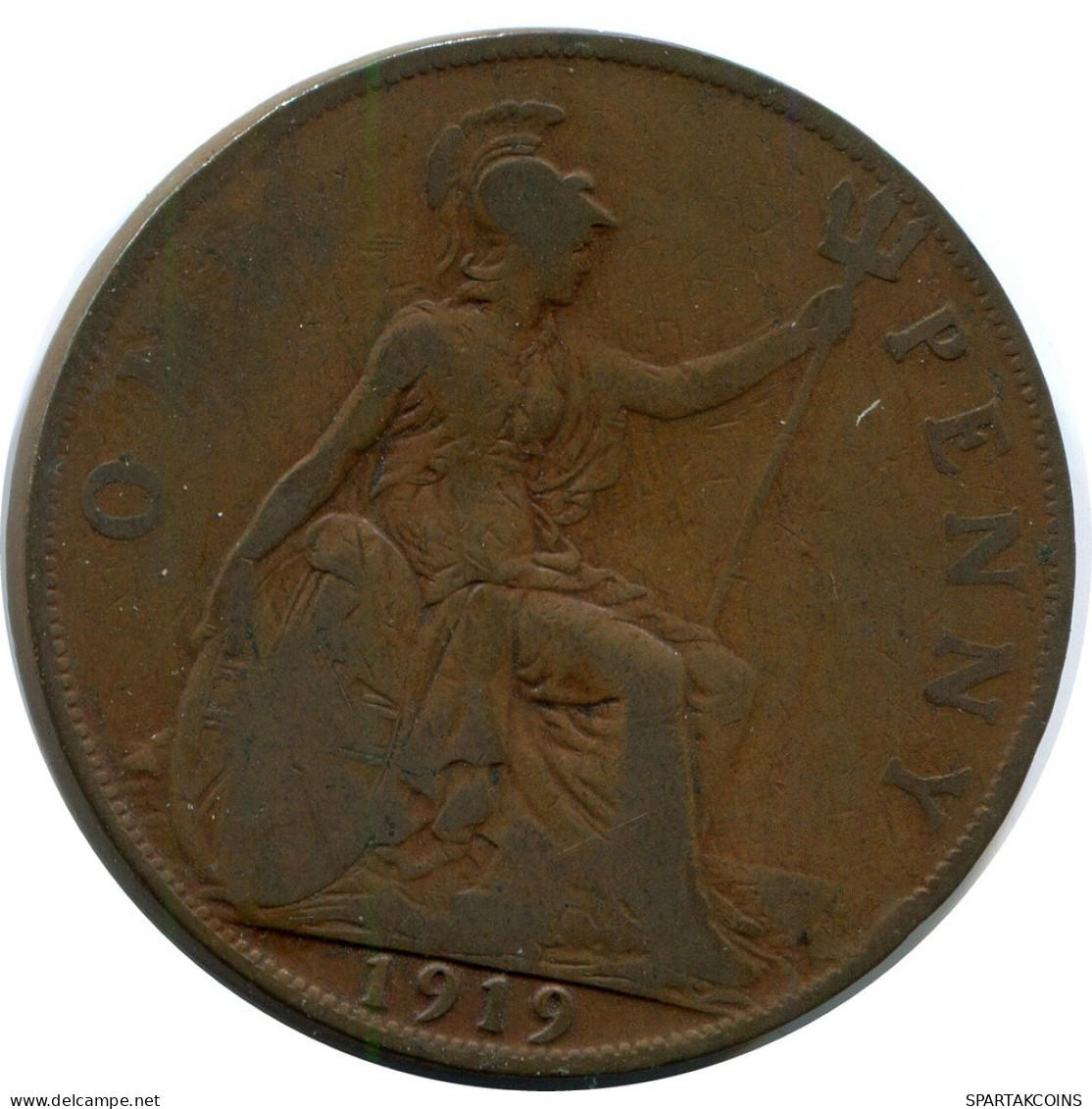 PENNY 1919 UK GROßBRITANNIEN GREAT BRITAIN Münze #AZ810.D.A - D. 1 Penny