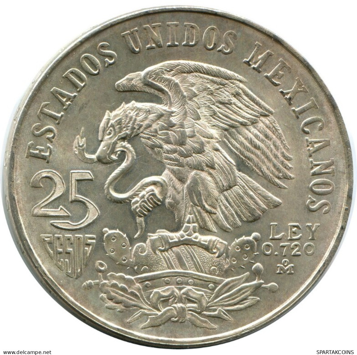 25 PESOS 1968 MEXIQUE MEXICO Pièce ARGENT #AH590.5.F.A - Mexique