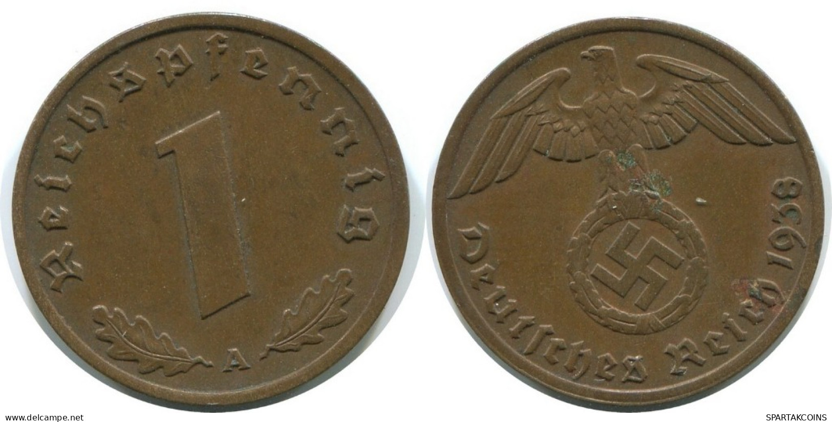 1 REICHSPFENNIG 1938 A ALLEMAGNE Pièce GERMANY #AD899.9.F.A - 1 Reichspfennig