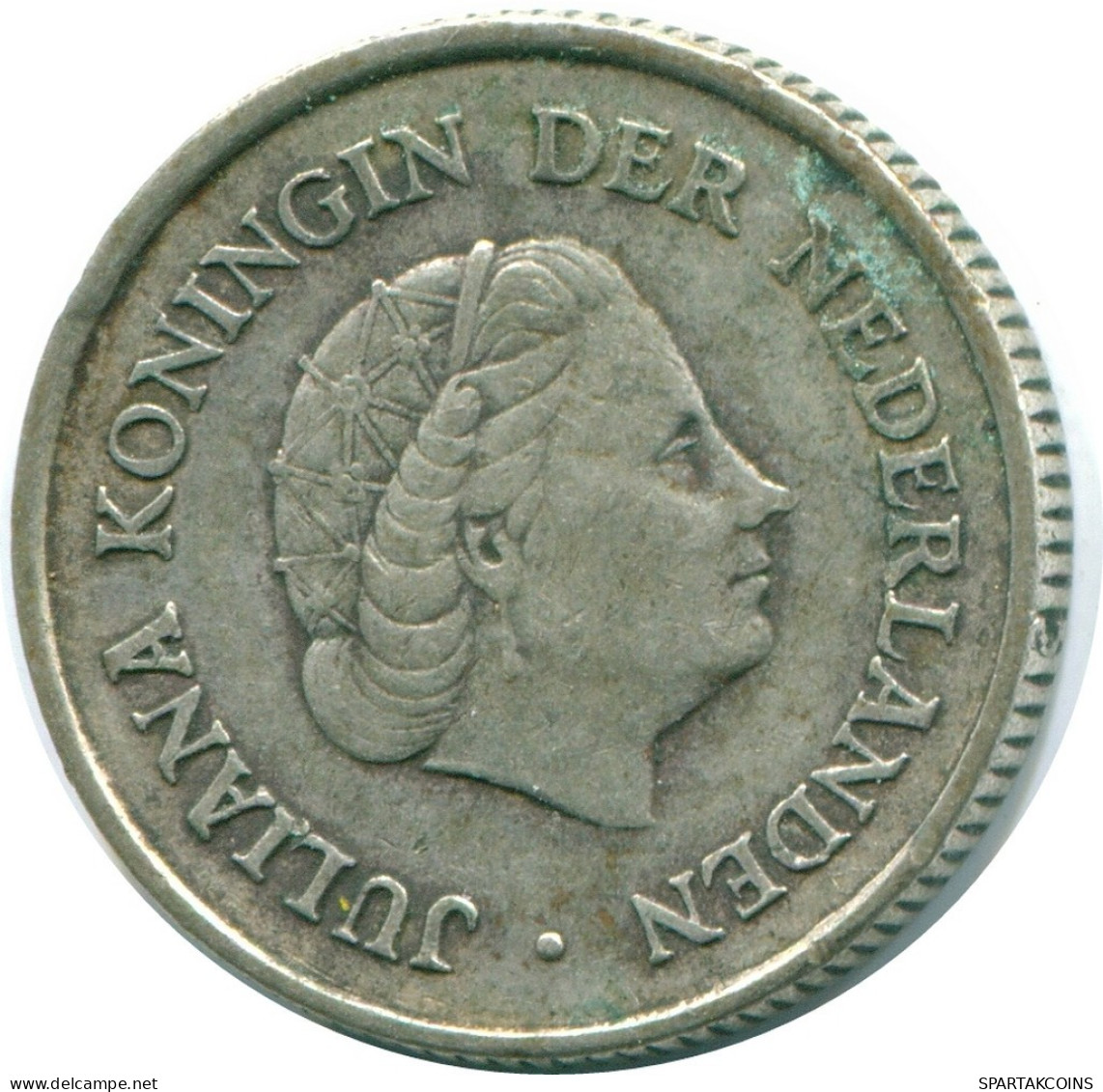 1/4 GULDEN 1965 ANTILLAS NEERLANDESAS PLATA Colonial Moneda #NL11367.4.E.A - Antillas Neerlandesas