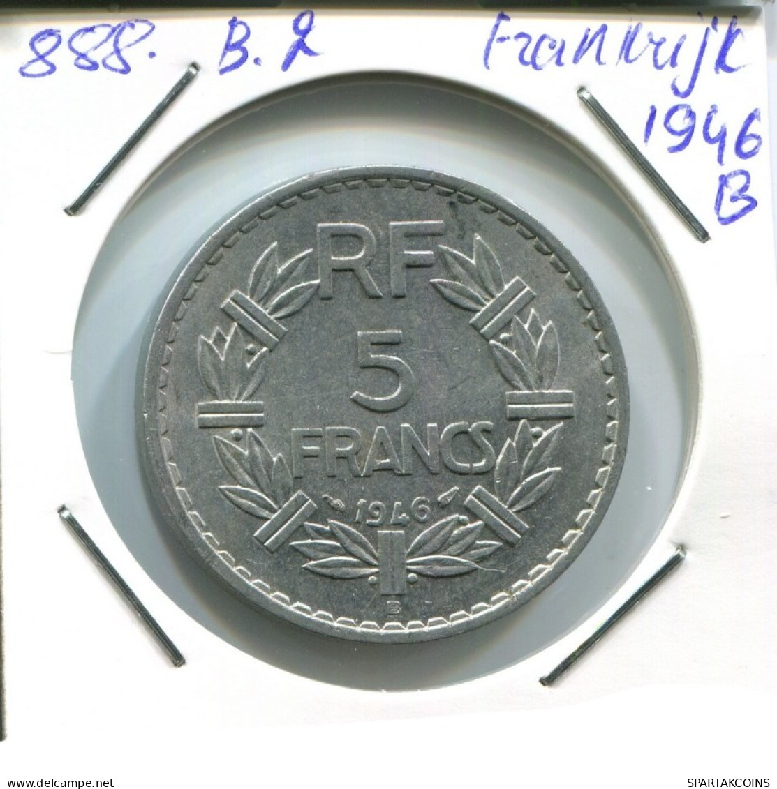 5 FRANCS 1946 B FRANKREICH FRANCE Französisch Münze #AN386.D.A - 5 Francs