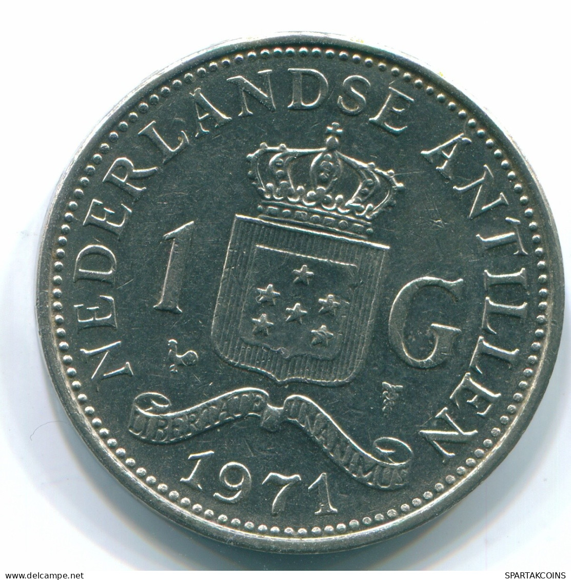 1 GULDEN 1971 NIEDERLÄNDISCHE ANTILLEN Nickel Koloniale Münze #S12001.D.A - Antillas Neerlandesas