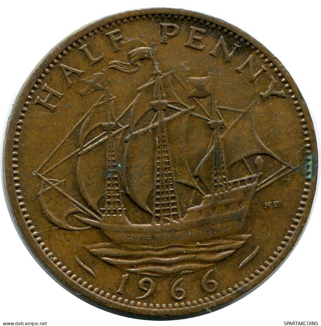 HALF PENNY 1966 UK GRANDE-BRETAGNE GREAT BRITAIN Pièce #AZ695.F.A - C. 1/2 Penny