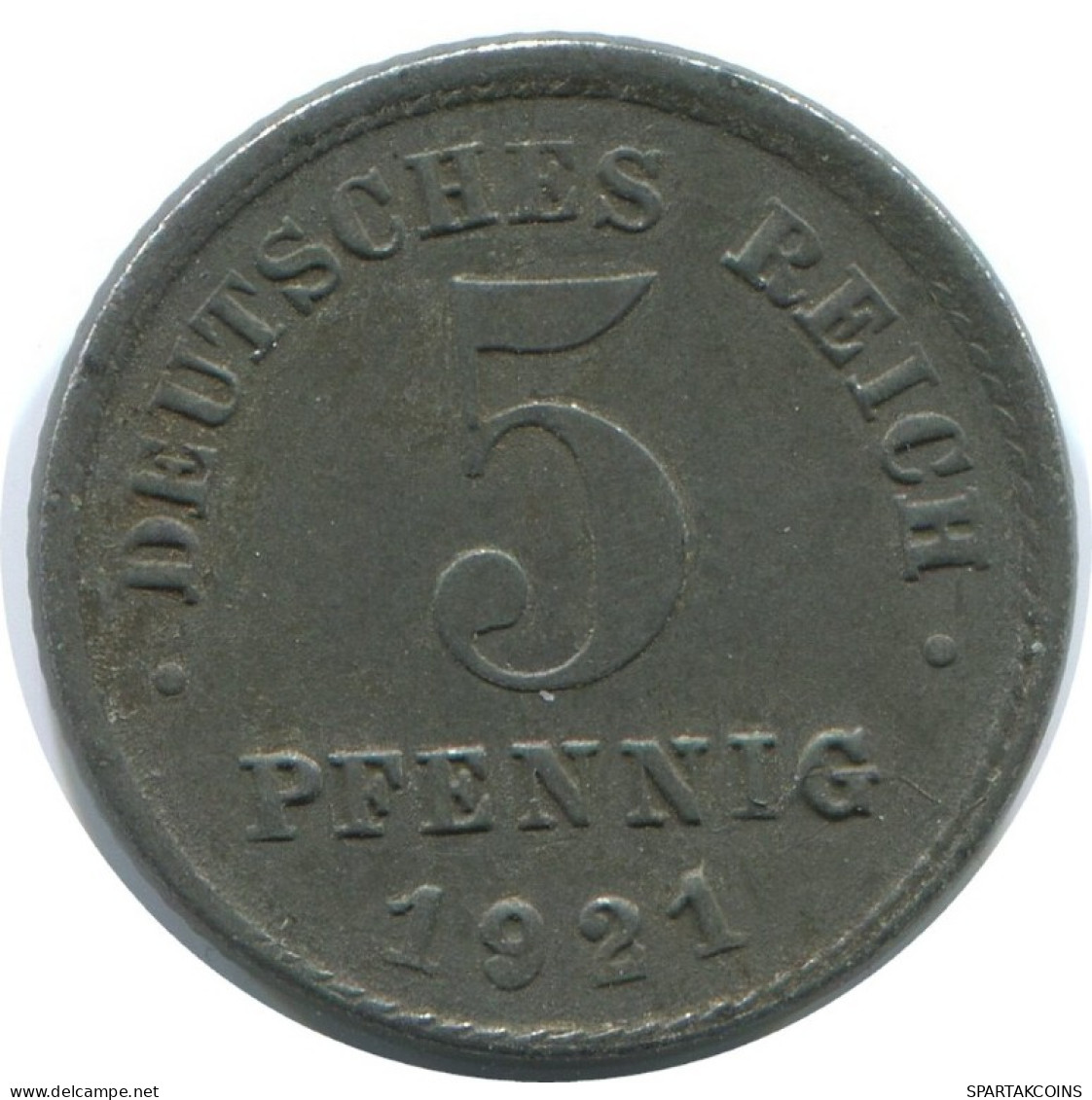 5 PFENNIG 1921 J ALLEMAGNE Pièce GERMANY #AE310.F.A - 5 Renten- & 5 Reichspfennig