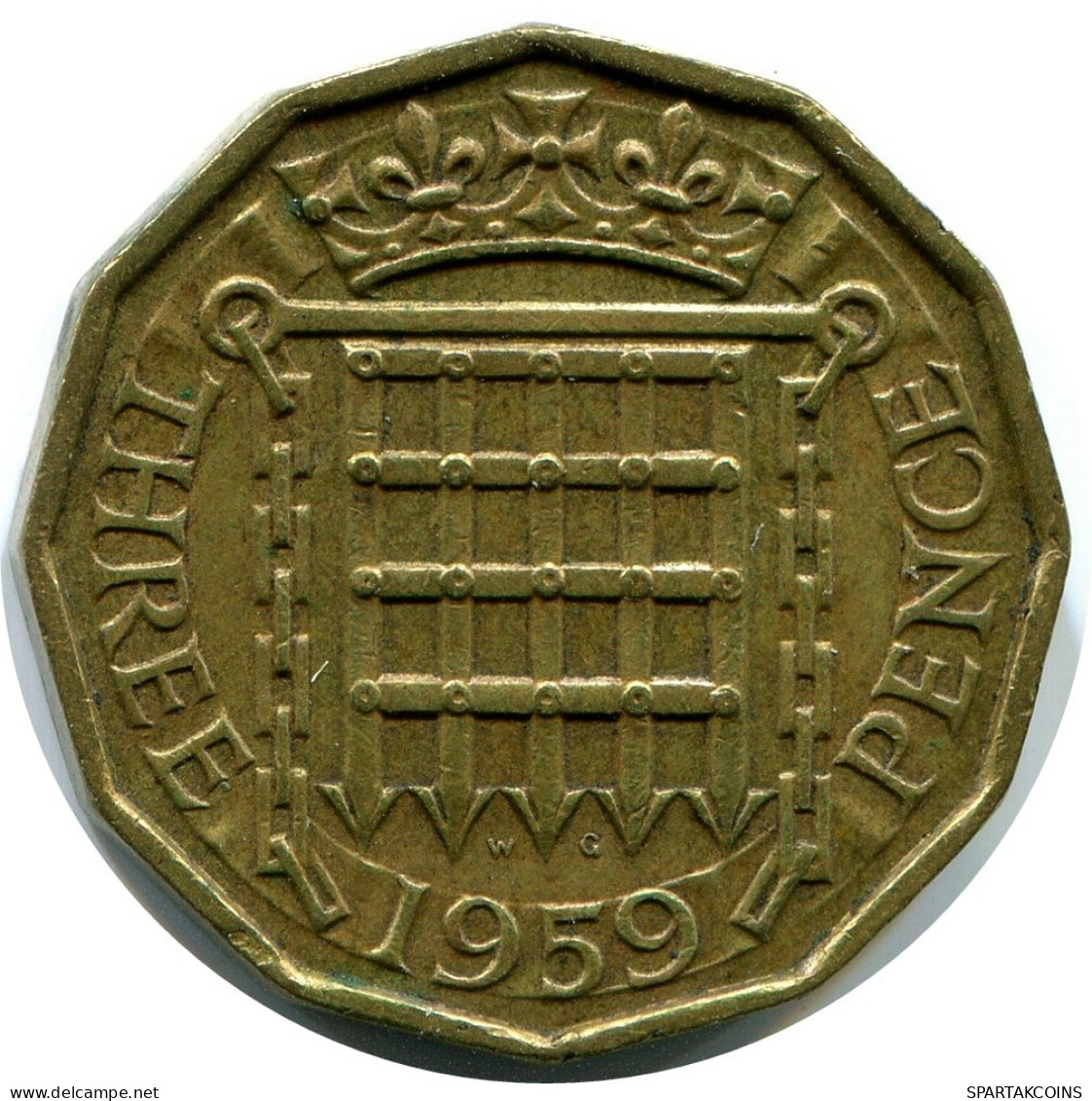 THREEPENCE 1959 UK GROßBRITANNIEN GREAT BRITAIN Münze #BB054.D.A - F. 3 Pence