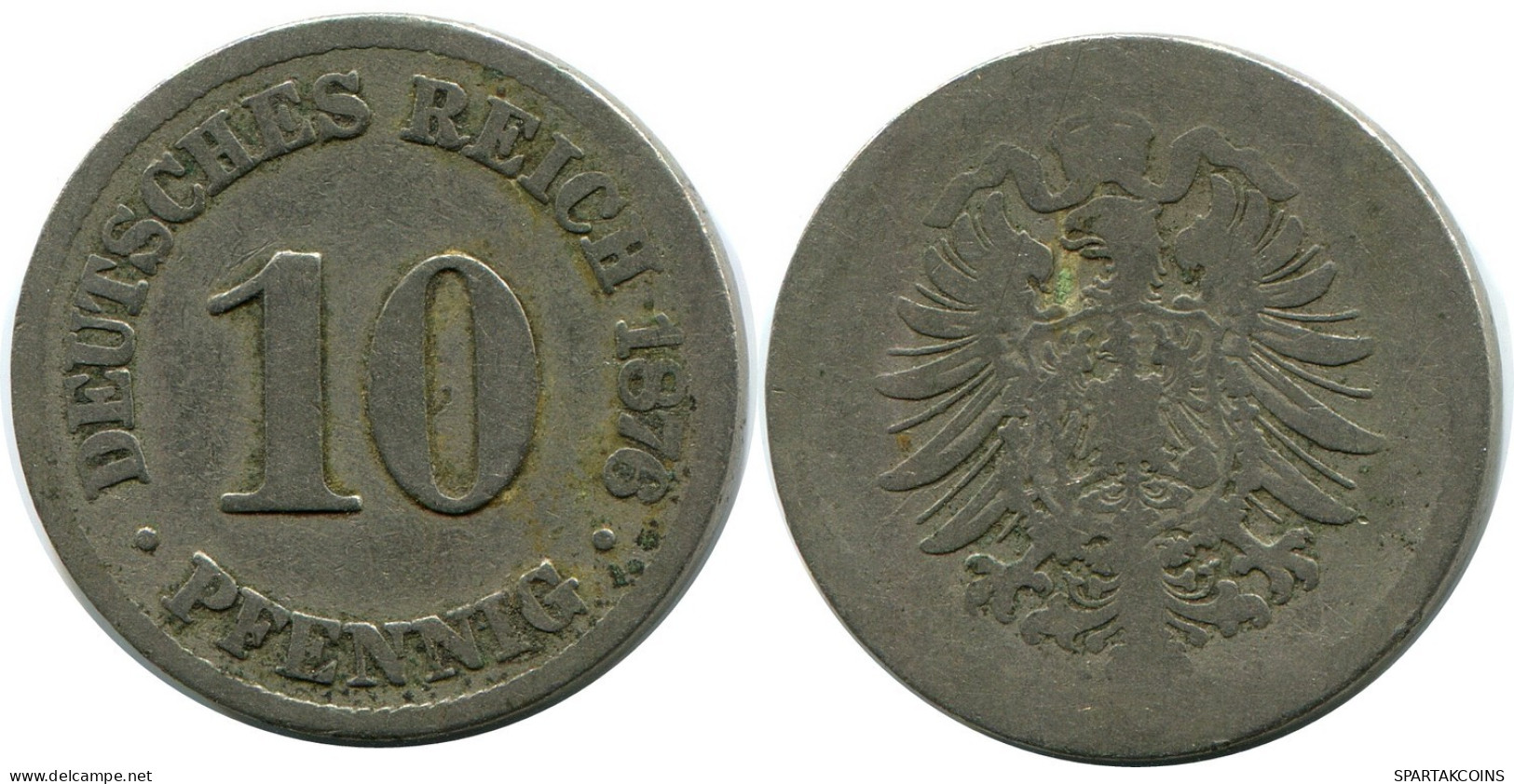 10 PFENNIG 1876 GERMANY Coin #DB267.U.A - 10 Pfennig