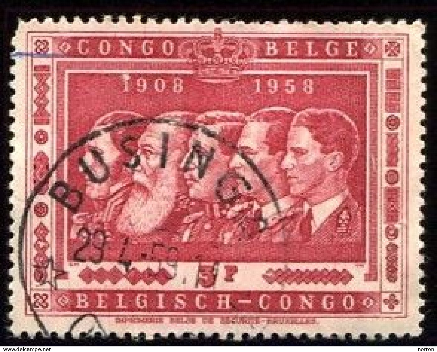 Congo Businga Oblit. Keach 8E1 Sur C.O.B. 346 Le 29/04/1959 - Gebraucht