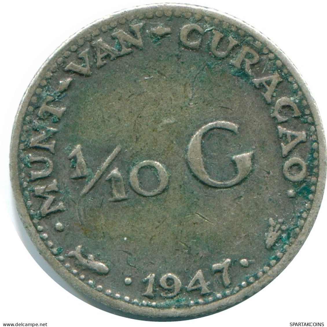 1/10 GULDEN 1947 CURACAO NIEDERLANDE SILBER Koloniale Münze #NL11868.3.D.A - Curacao