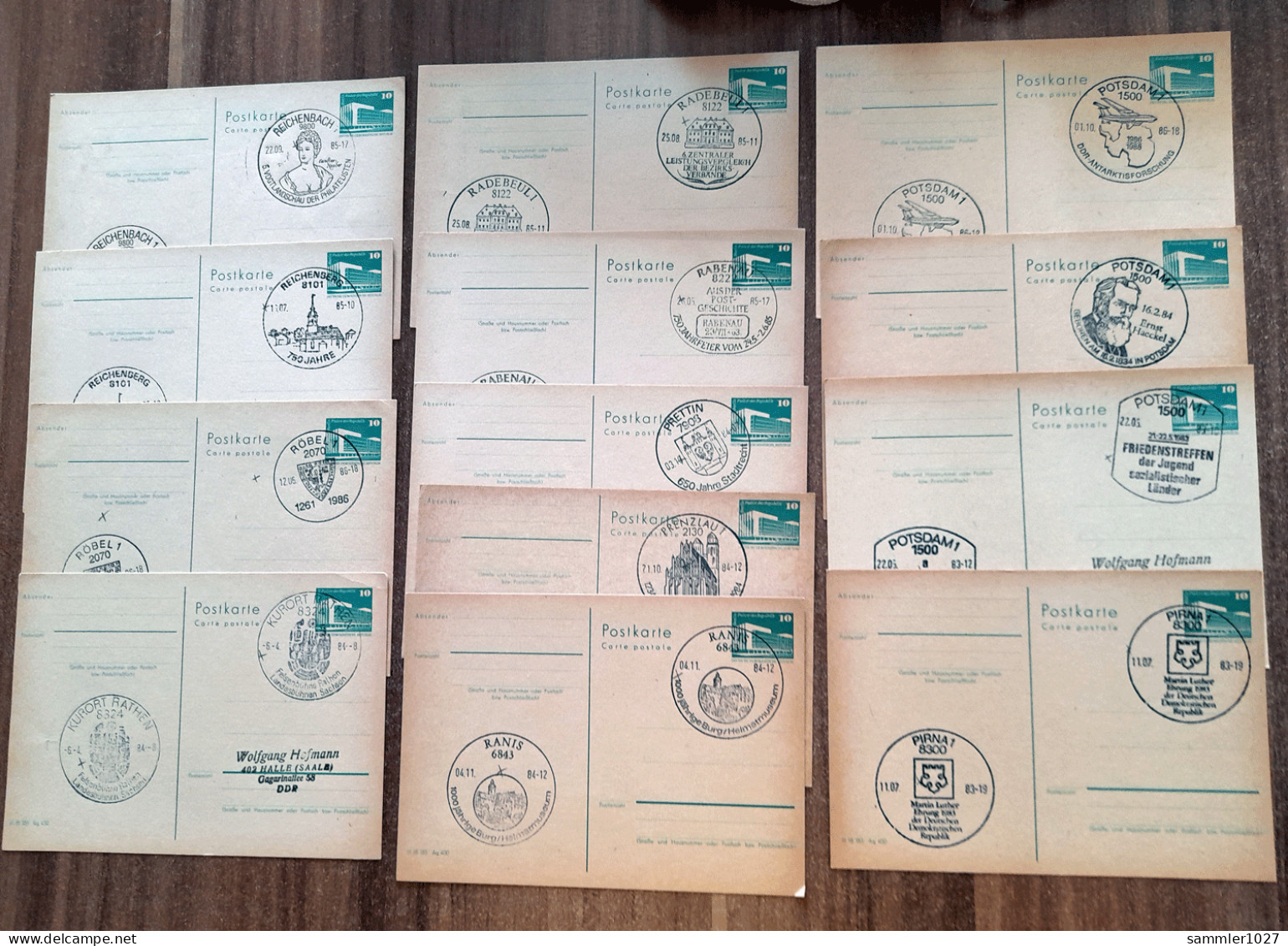 Los Vom 03.05  Sammler-Postkarten Mit Sonderstempel Aus Verschiedenen Orten - Lettres & Documents