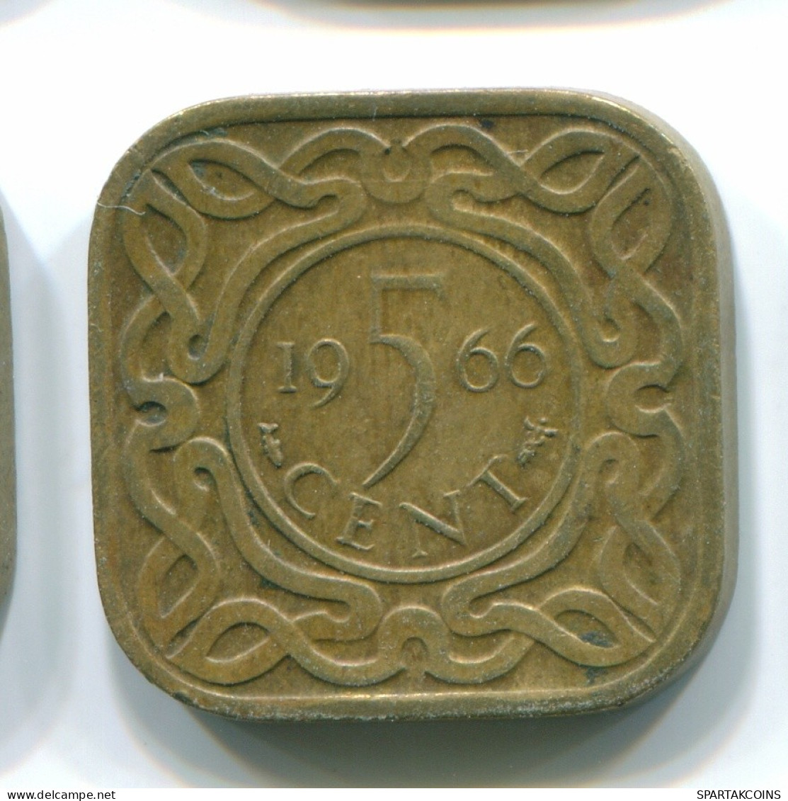 5 CENTS 1966 SURINAM NIEDERLANDE Nickel-Brass Koloniale Münze #S12756.D.A - Surinam 1975 - ...